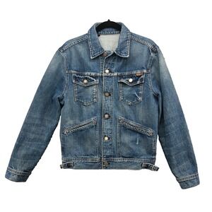 Tom Ford Jean Jacket Mens Small Blue Denim Button Up Western Rustic Streetwear